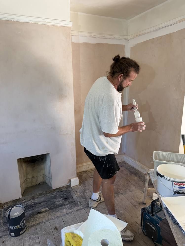 Mist coat so the finish coats bond.