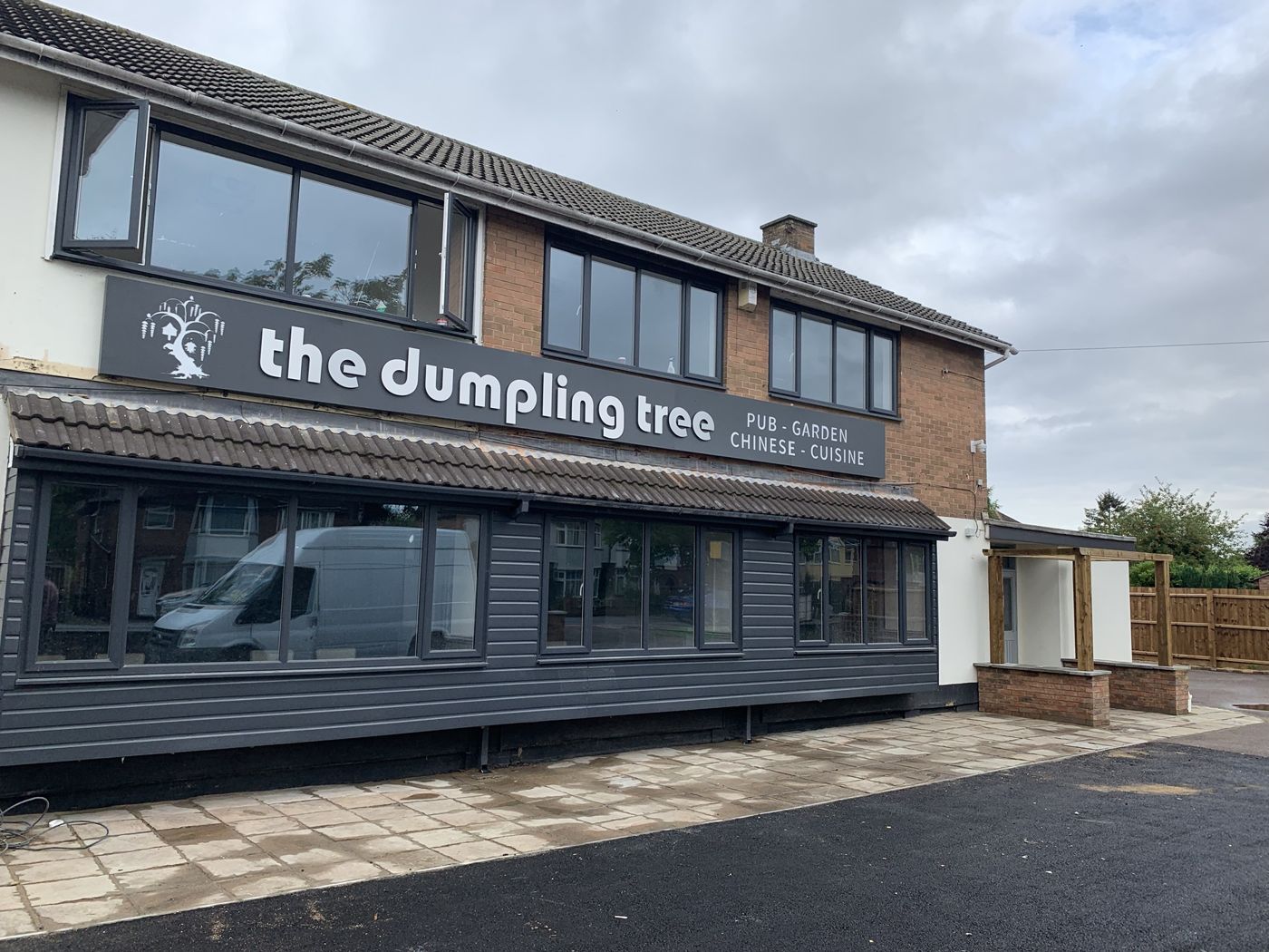 The finished frontage on Perne Road.
